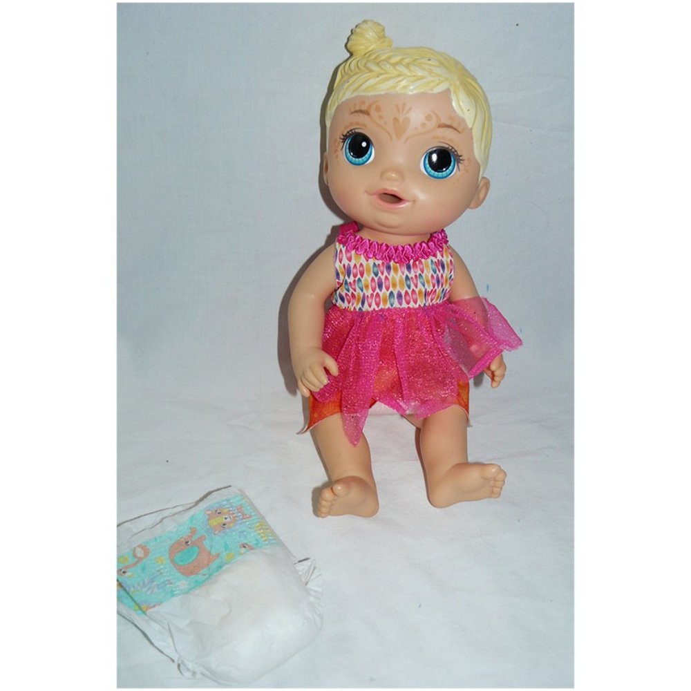2016 HASBRO Baby Alive FACE PAINT FAIRY Blonde Hair Girl Doll, Not complete GUC